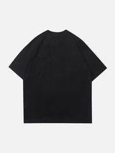 T-Shirt mit Buchstaben-Print und Farbverlauf